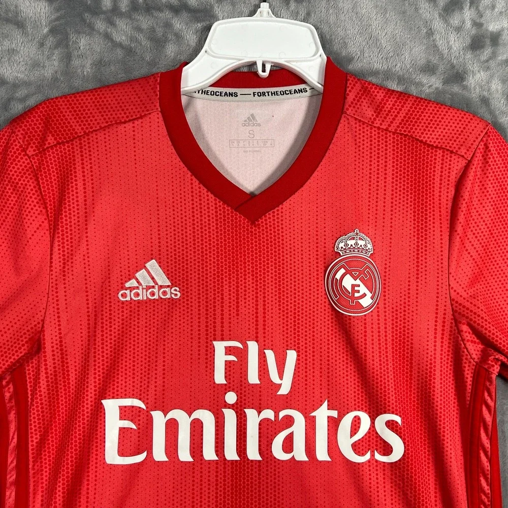 Adidas Real Madrid Jersey 2018-2019 Mens Small Red Parley Soccer Football Shirt